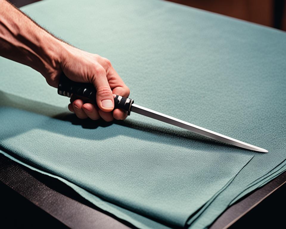 polishing katana blade